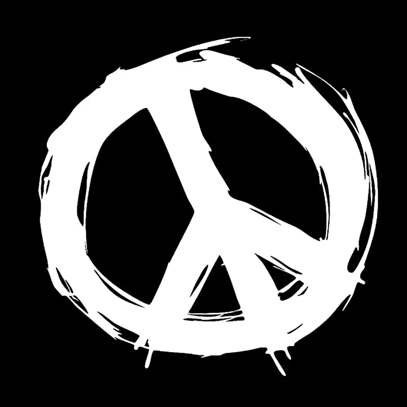 Peace Sign Die-Cut Vinyl Decal Car Sticker Waterproof Auto Decors on Car Body Bumper Rear Window Laptop Choose Size #S60249