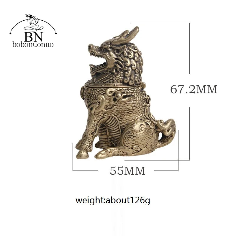 Incense Burner Bronze Antique Mythical Beast Creative Home Decor Dragon Incense Holder Censer Office Desk Ornaments Decorations