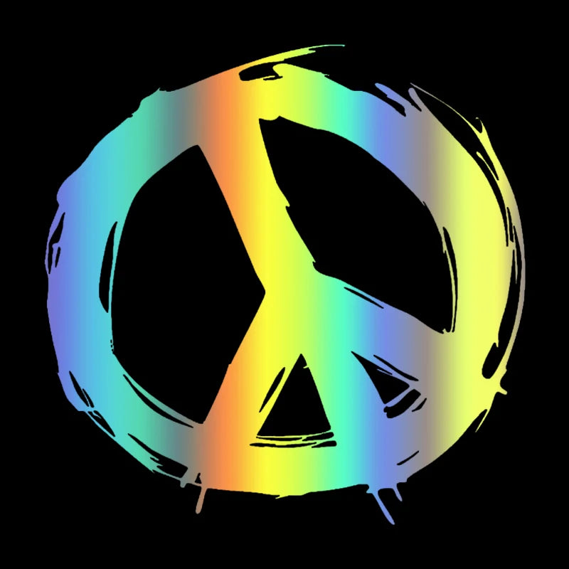 Peace Sign Die-Cut Vinyl Decal Car Sticker Waterproof Auto Decors on Car Body Bumper Rear Window Laptop Choose Size #S60249