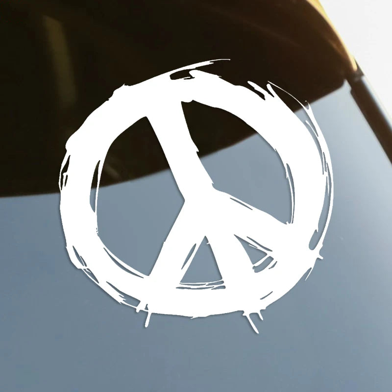Peace Sign Die-Cut Vinyl Decal Car Sticker Waterproof Auto Decors on Car Body Bumper Rear Window Laptop Choose Size #S60249
