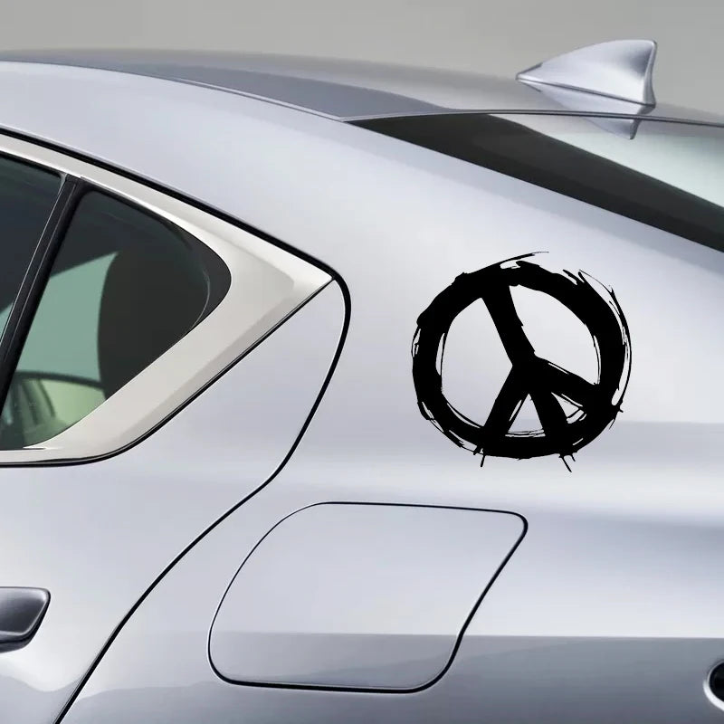 Peace Sign Die-Cut Vinyl Decal Car Sticker Waterproof Auto Decors on Car Body Bumper Rear Window Laptop Choose Size #S60249