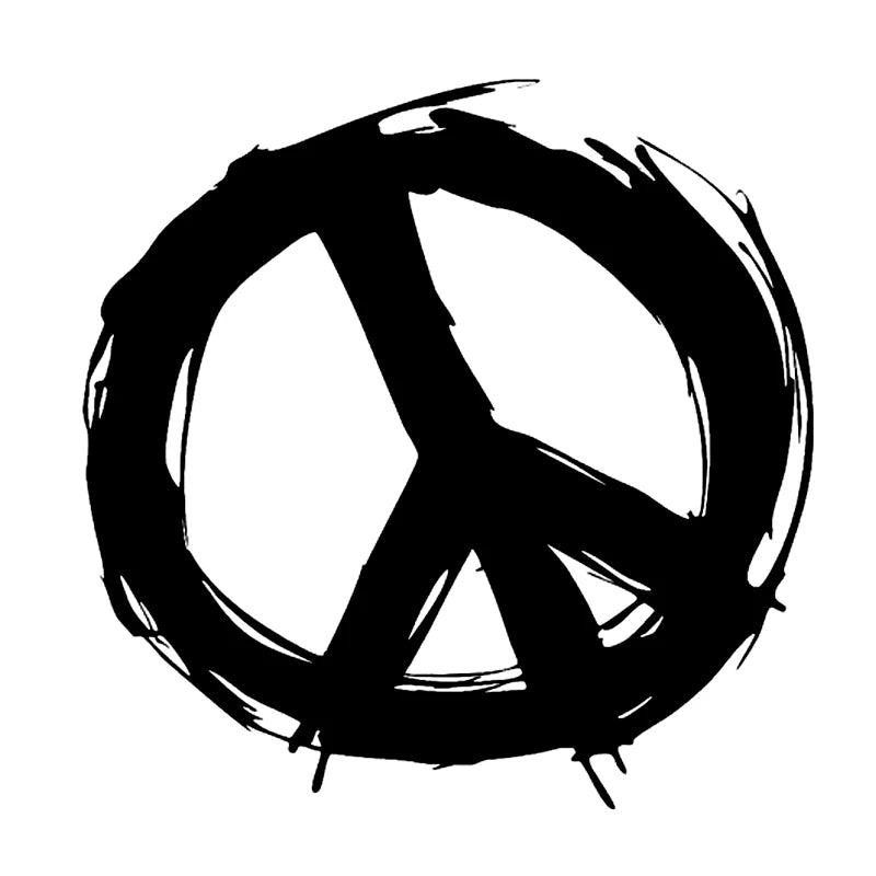 Peace Sign Die-Cut Vinyl Decal Car Sticker Waterproof Auto Decors on Car Body Bumper Rear Window Laptop Choose Size #S60249
