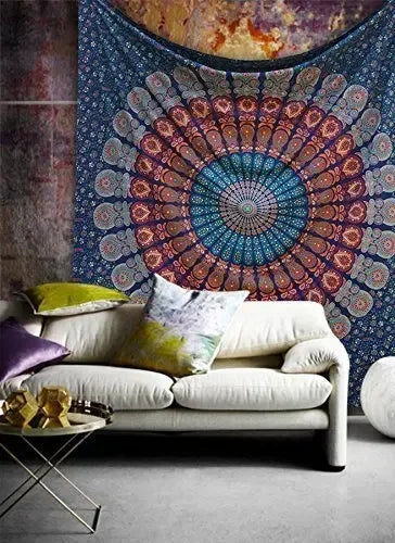 Hippie Mandala Tapestrys India Bohemian Psychedelic Bedding Decor Tapestry Aesthetic Vintage Wall Tapestry Art Tapestry Tapiz