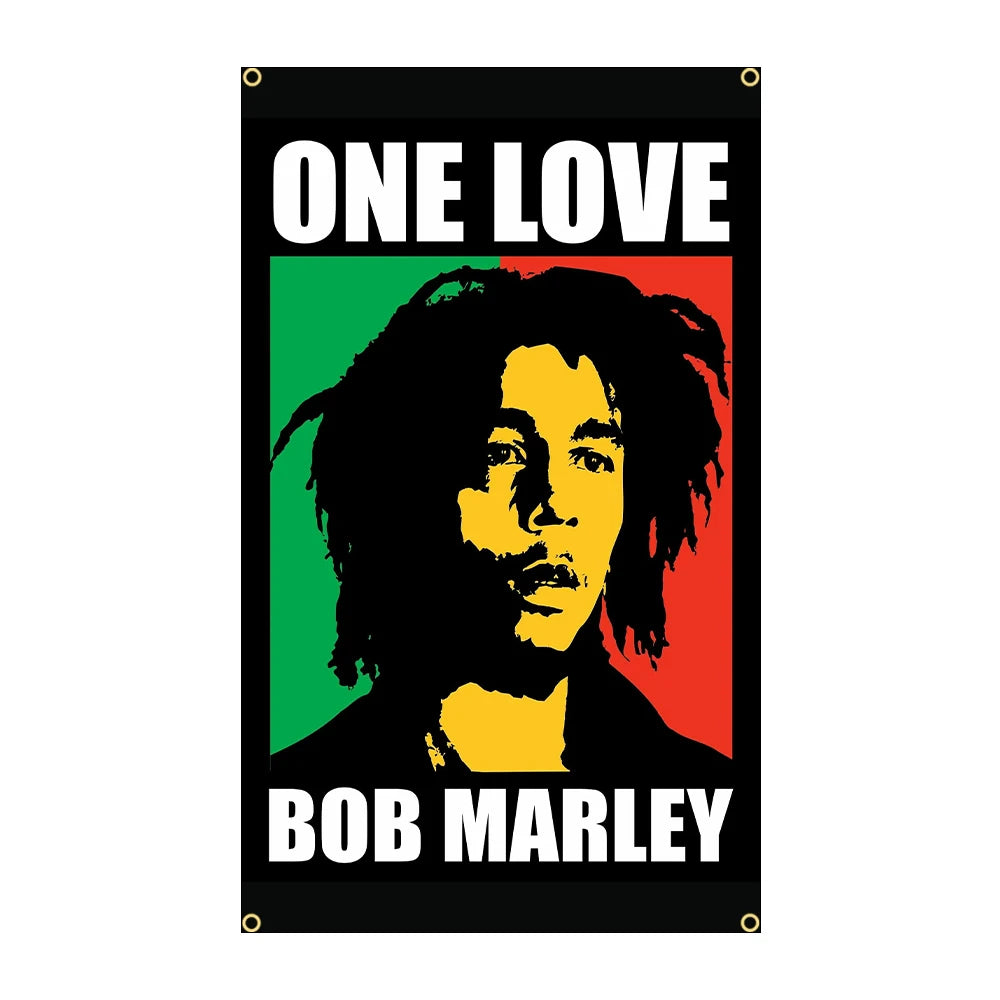 BOB Marley Reggae Rasta Hippie Band Flag Tapestry 60x90cm 90x150cm Polyester Printed  Band Poster Banner for Decor Outdoor Home