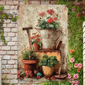Garden Metal Brand Retro Flowers, Plant Gardening, Tools, Courtyard, Bar, Milk Tea, Country Walls, Decorative Tin Paintings