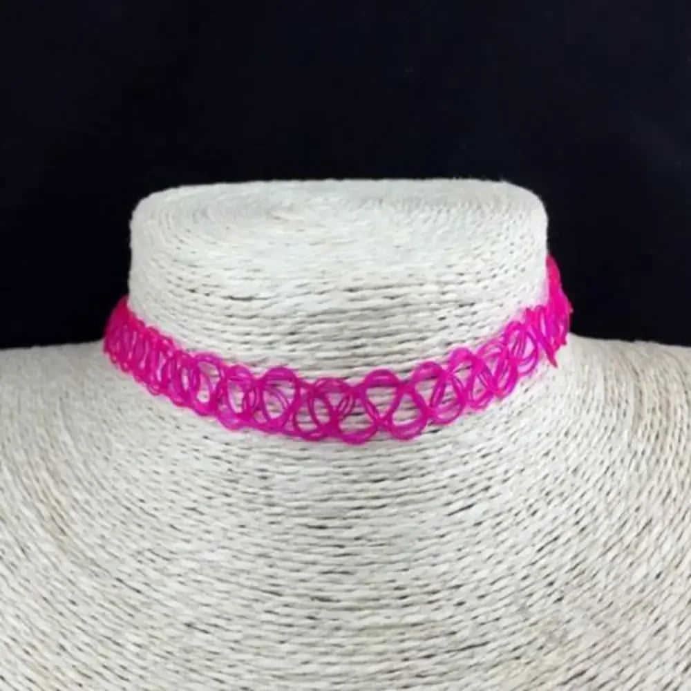 1PCS Hot Sell Vintage Hippy Stretch Tattoo Choker Necklace Elastic Chocker Necklace Fishing Line Tattoo Necklace