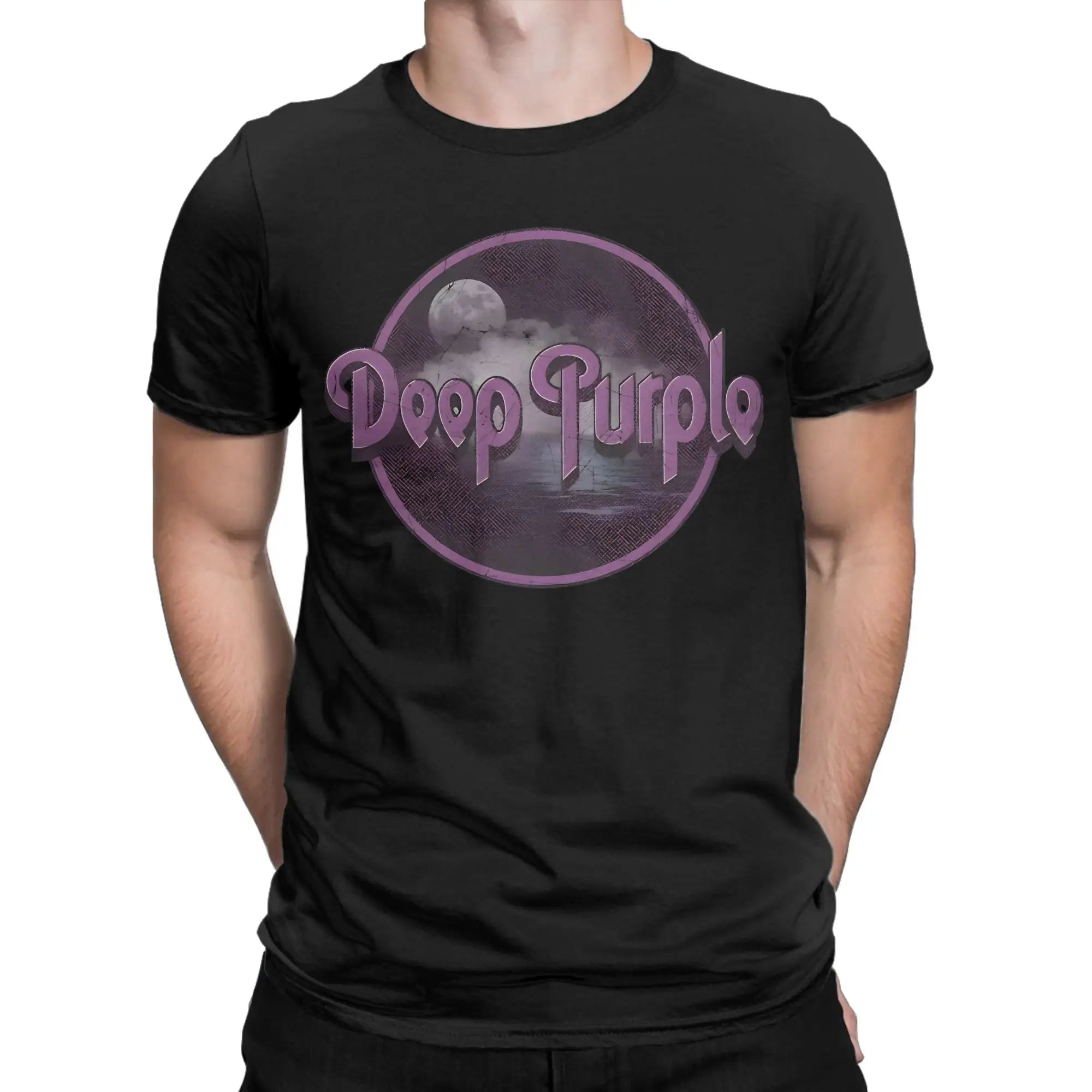 Band Deep Purple Art T-Shirt Summer  Hippie T-Shirts Man Cotton Comfortable Oversized Clothing Short Sleeves Funny Tops