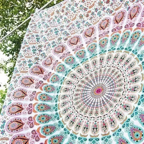 Hippie Mandala Tapestrys India Bohemian Psychedelic Bedding Decor Tapestry Aesthetic Vintage Wall Tapestry Art Tapestry Tapiz