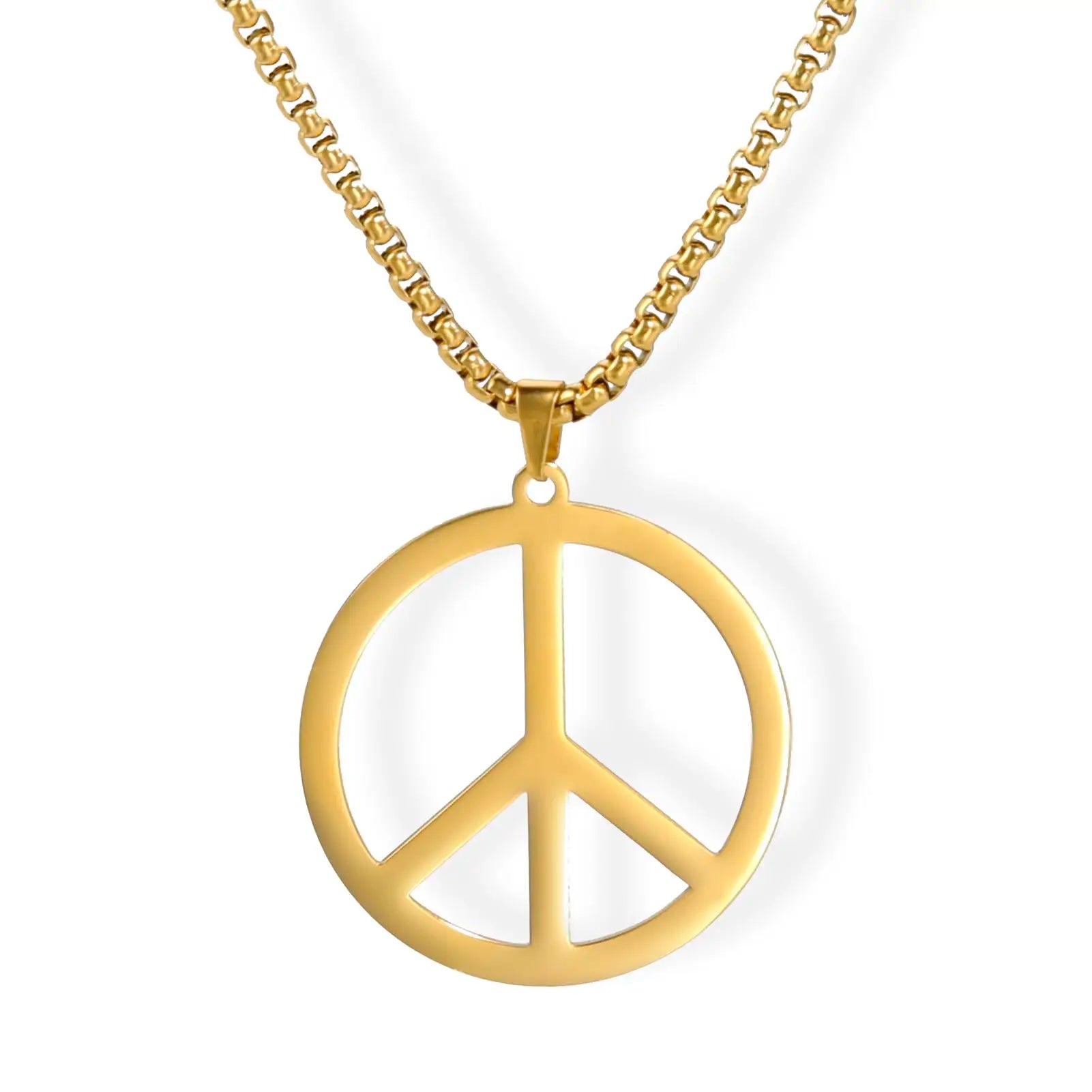 Peace Necklace Peace Sign Symbol Pendant Necklace Chain Necklace for Hippie Party Dressing Accessories Jewelry for Women Men