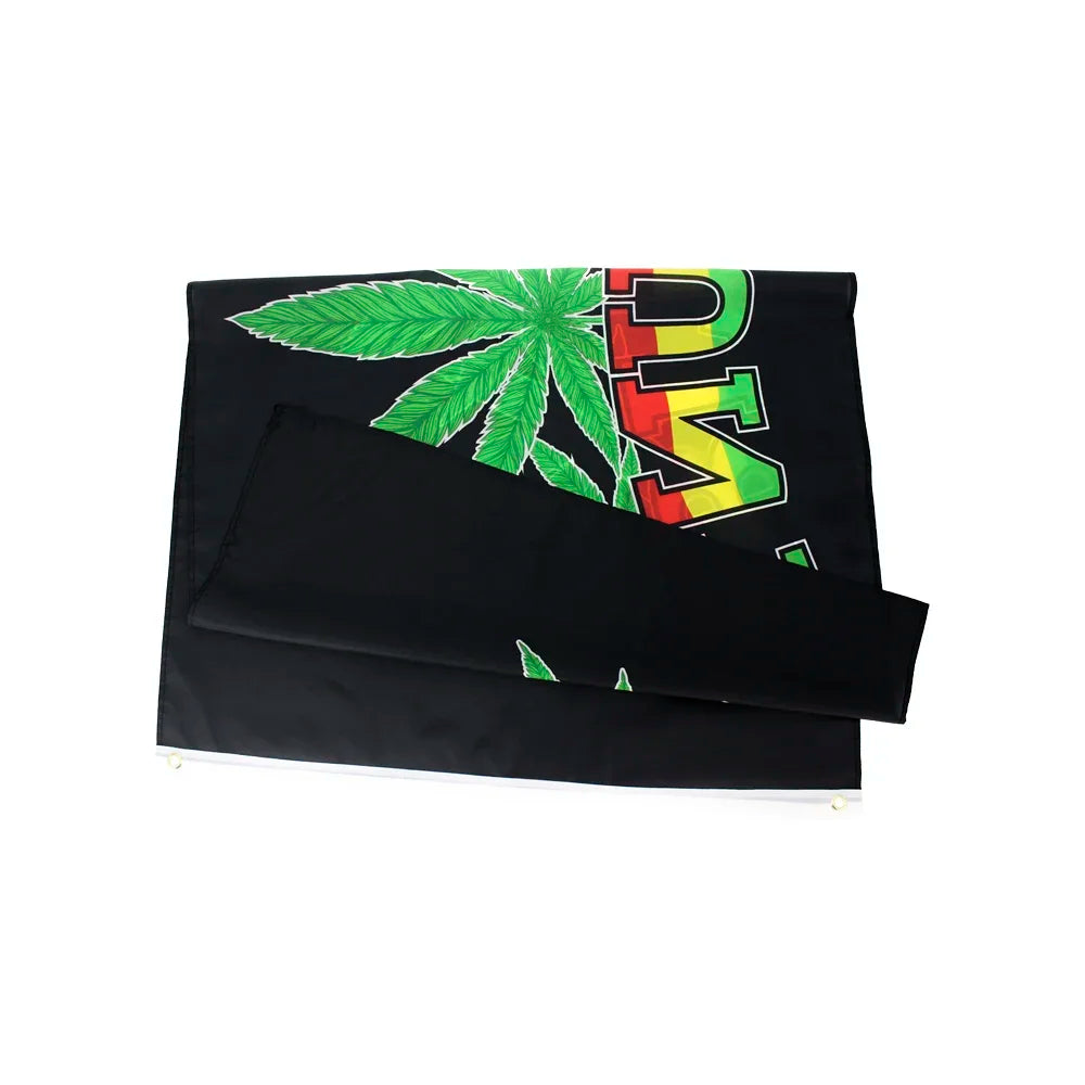 90X150CM Hippie Band Somewhere 420 Smoke Weed Blunt Flag for Bar Party Music Festival Tattoo Shop