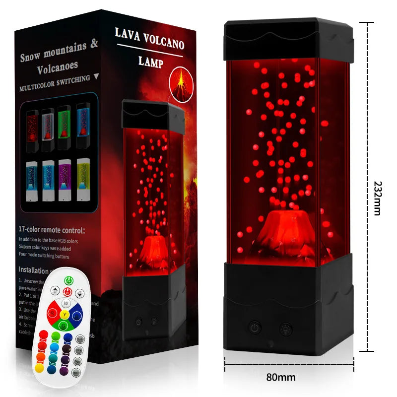 LED Lava Volcano Light Home Decoration Night Light Creative Children's Toys Desktop Decoration Lamp Boys AndGirls DIY Gift