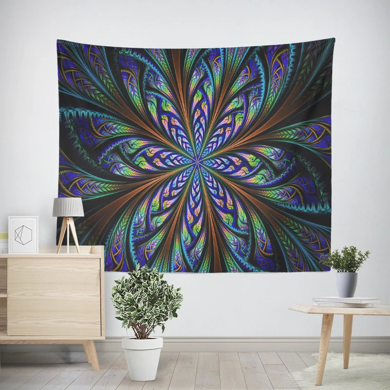 Hippie Mandala Tapestrys India Bohemian Psychedelic Bedding Decor Tapestry Aesthetic Vintage Wall Tapestry Art Tapestry Tapiz