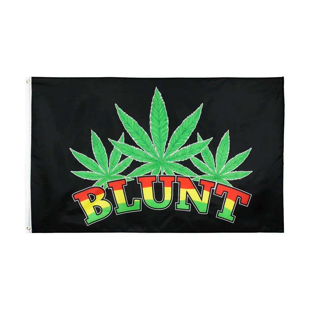 90X150CM Hippie Band Somewhere 420 Smoke Weed Blunt Flag for Bar Party Music Festival Tattoo Shop