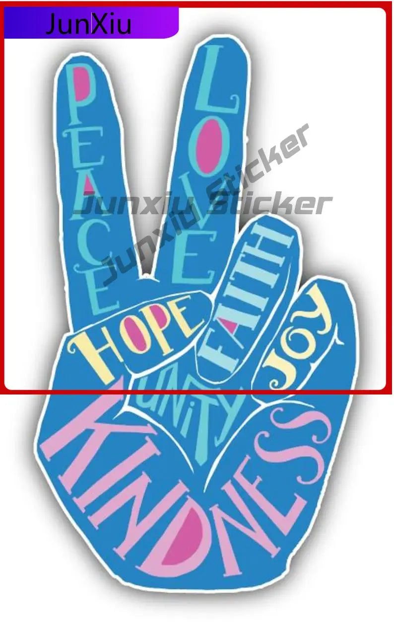 Peace Sign Love Slogan Car Sticker Vinyl Decal Bumper Camper Windows Windshield Occlusion Scratch Decal Accessories Camper Refit