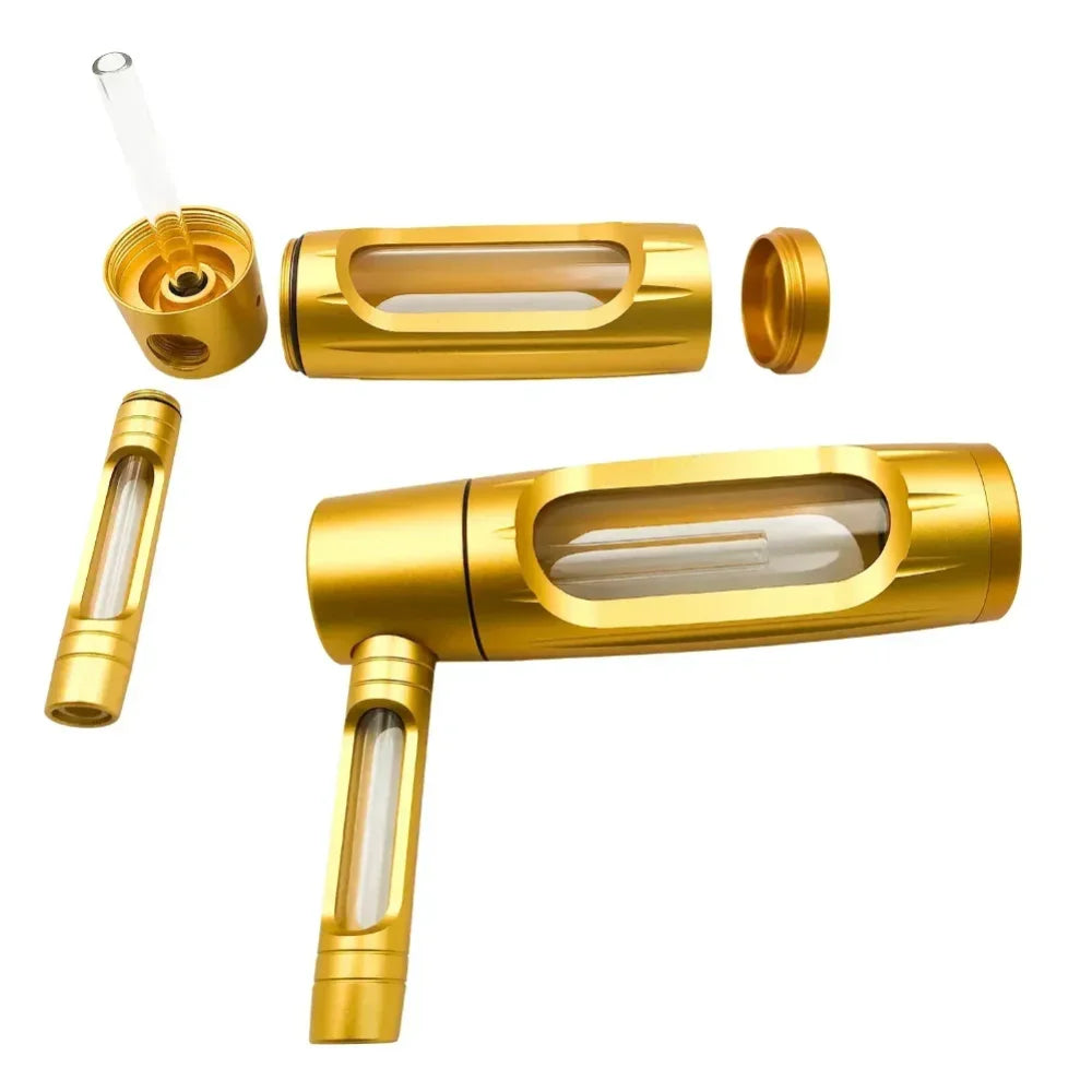 Handheld Smoking Pipe Grass Hookah Set with Dry Burning Glass Tobacco Bowl Cigarette Filters Shisha Pipes Smoke Accessories