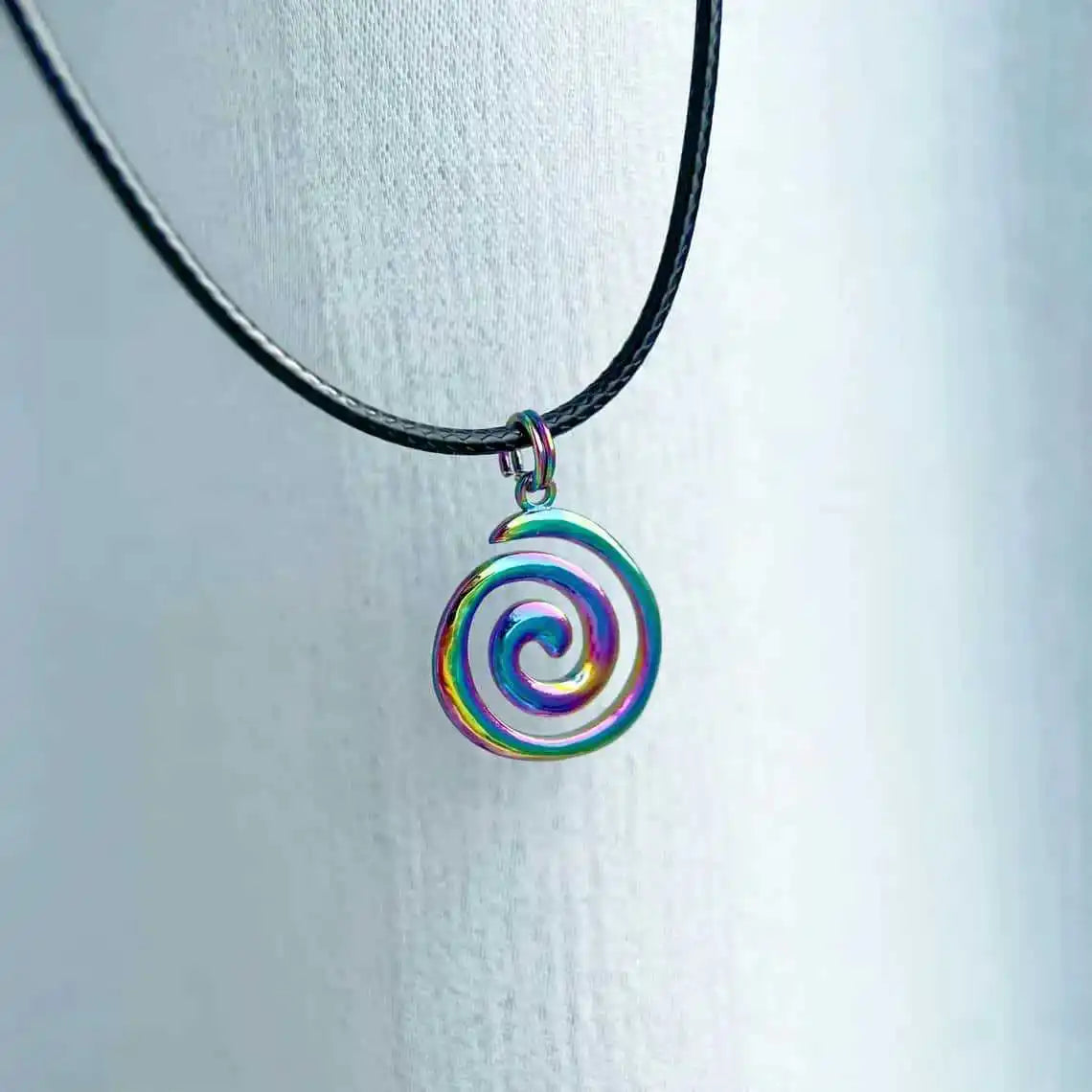 Y2K Retro Vortex Necklace For Women Man Fashion Party Rock Jewelry Accessory Gift Pentagram Vortex Sun Mysterious Hippie Choker