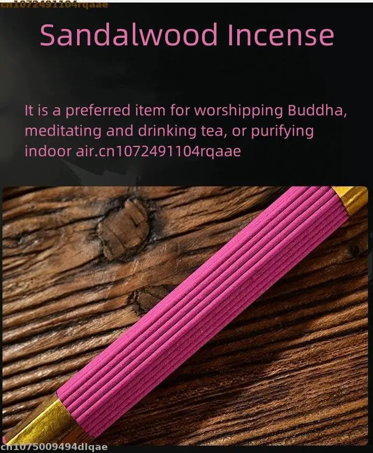 Natural Sandalwood Incense Sticks High-quality Aromatic Calm Burning For Yoga Meditation