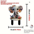 1PC Cute Strawberry Hedgehog Garden Decoration 2D Flat Acrylic Ground Insert With Classic Spring Elements