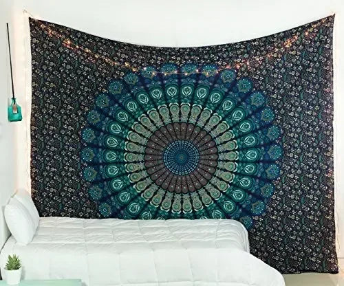 Hippie Mandala Tapestrys India Bohemian Psychedelic Bedding Decor Tapestry Aesthetic Vintage Wall Tapestry Art Tapestry Tapiz