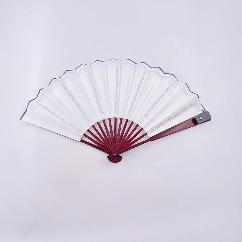 Holiday Carnival party lighting supplies  LED neon light rave fan  folding luminous fan wedding hand fan glowing in the party