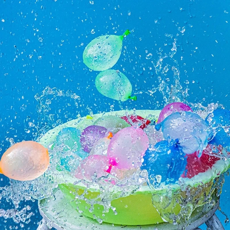Automatic Fill Water Balloons (111Pcs): Rapid Fill Water Bombs, Self-Tie Splash Balls, Summer Outdoor Activity, Party Fun
