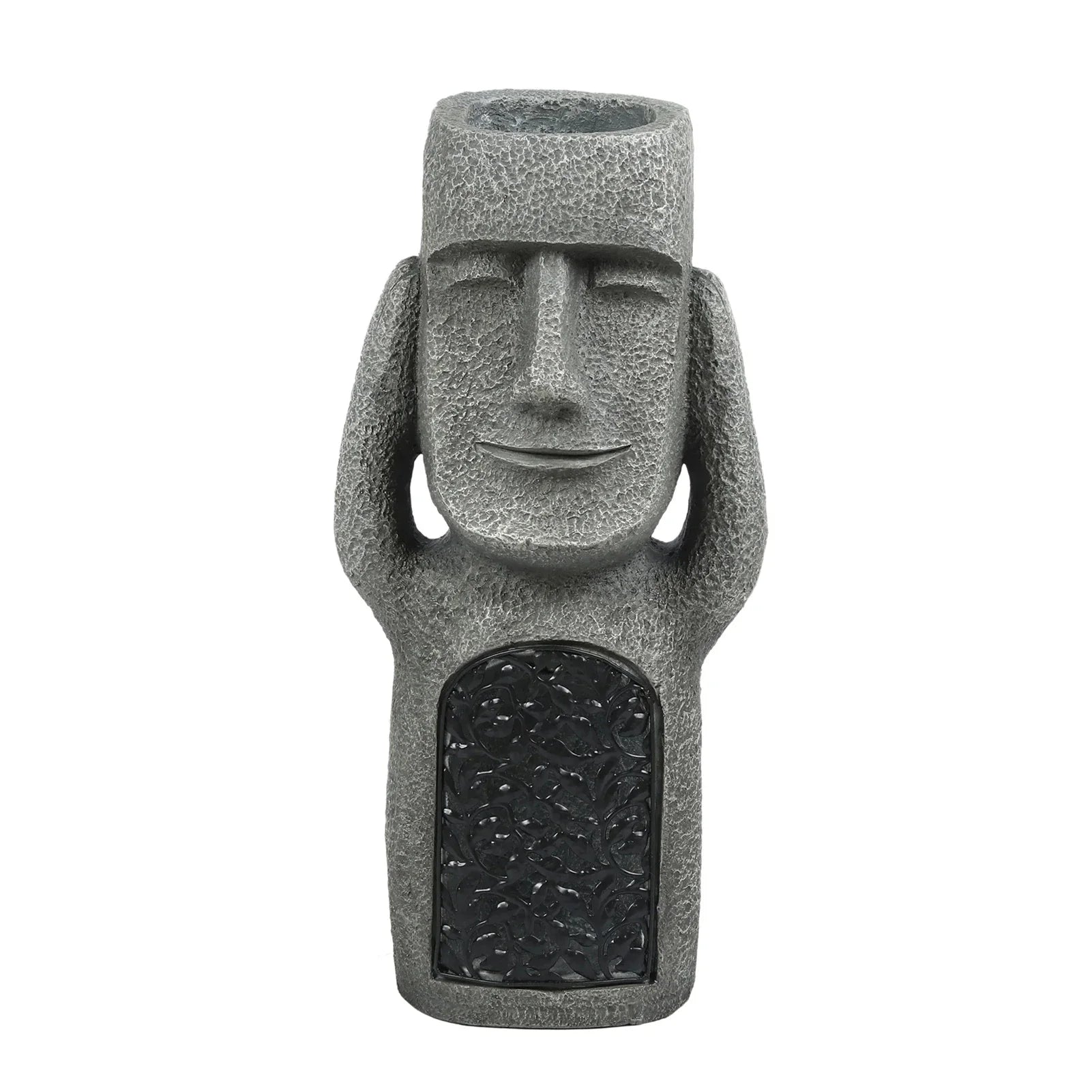 See Hear Speak No Evil Garden Easter Island Statues Creative Resin Sculpture Outdoor Decoration Home Vase Statue Decor Figurine