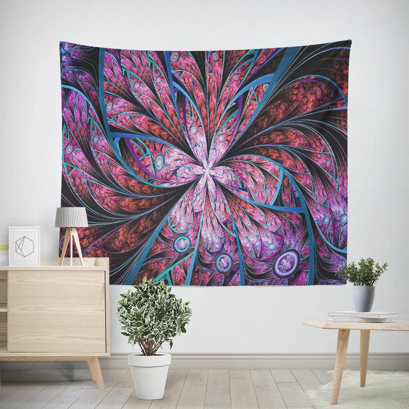 Hippie Mandala Tapestrys India Bohemian Psychedelic Bedding Decor Tapestry Aesthetic Vintage Wall Tapestry Art Tapestry Tapiz