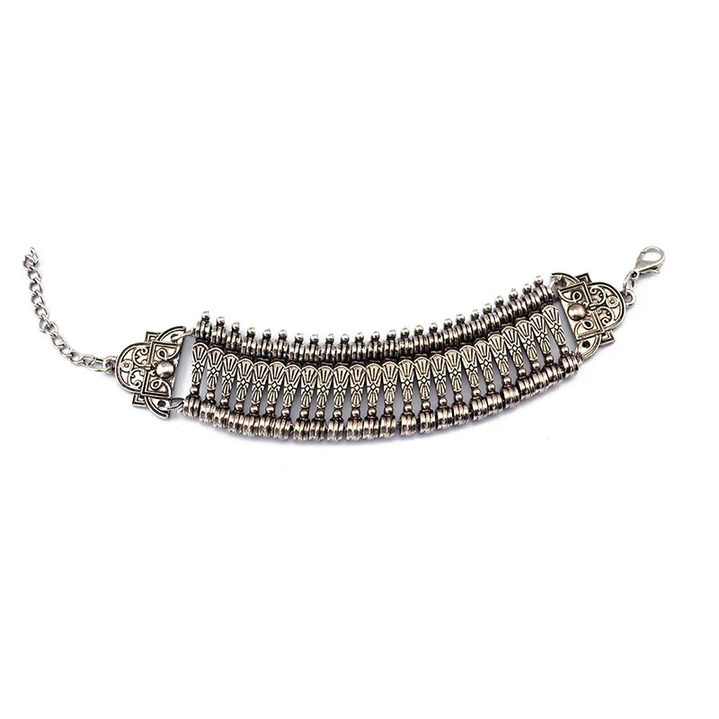 Vintage Silvery Golden Coins Bracelet for Women Men Boho Hippie Beach Party Turkish Marseille Ethnic Bracelets Metal Jewelry