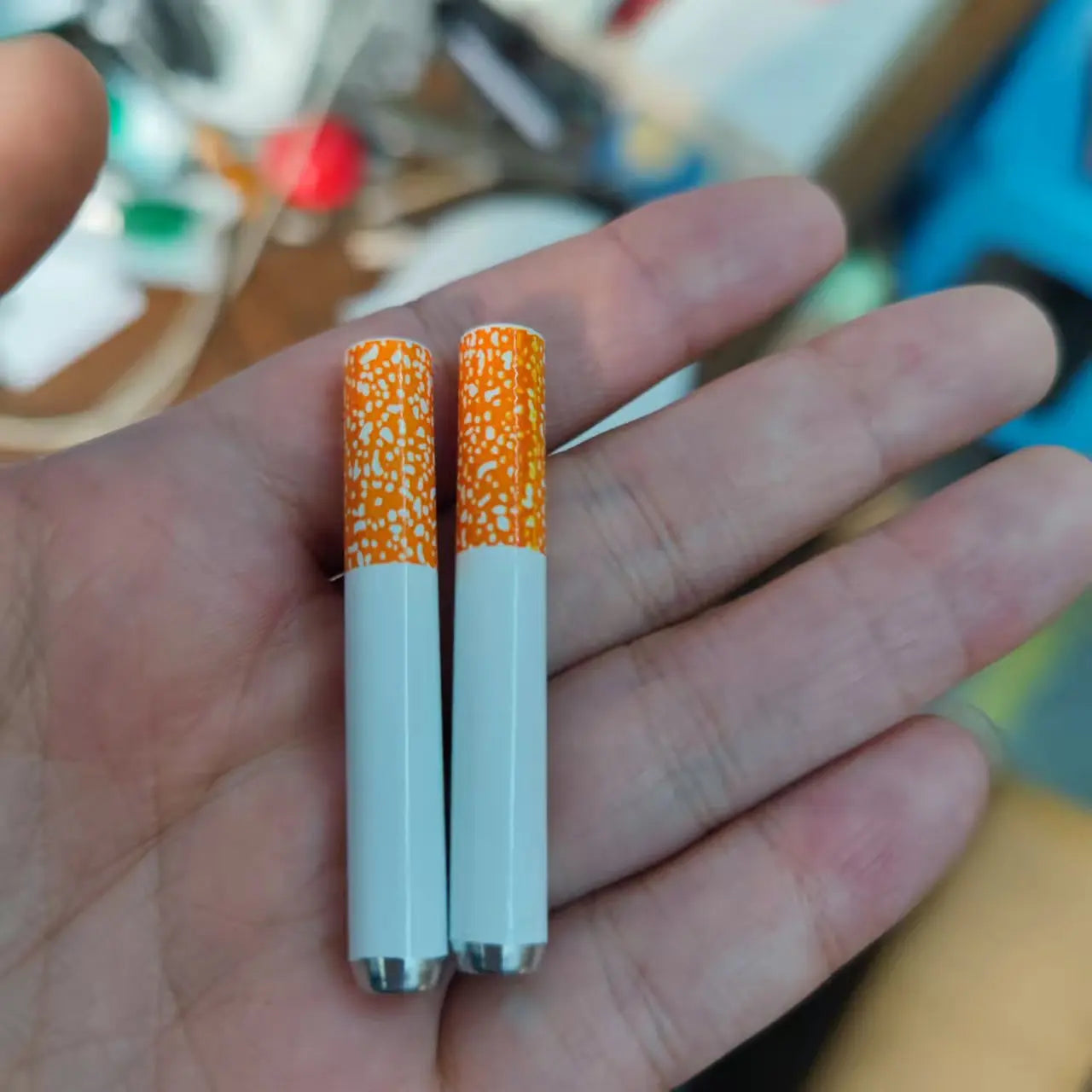 7.8cm/5.4cm 2 combination metal smoke pipes cigarette accessories. These three options are:54mm-78mm，2pcs 78mm，54mm.