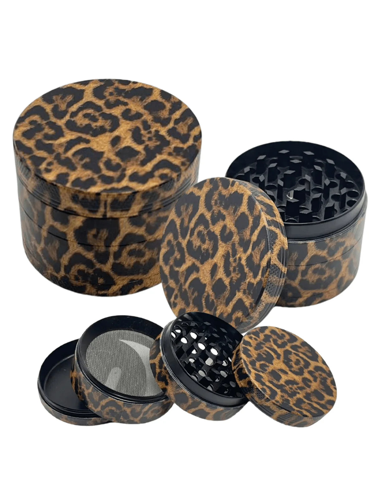 Leopard Print Metal Herb Grinder