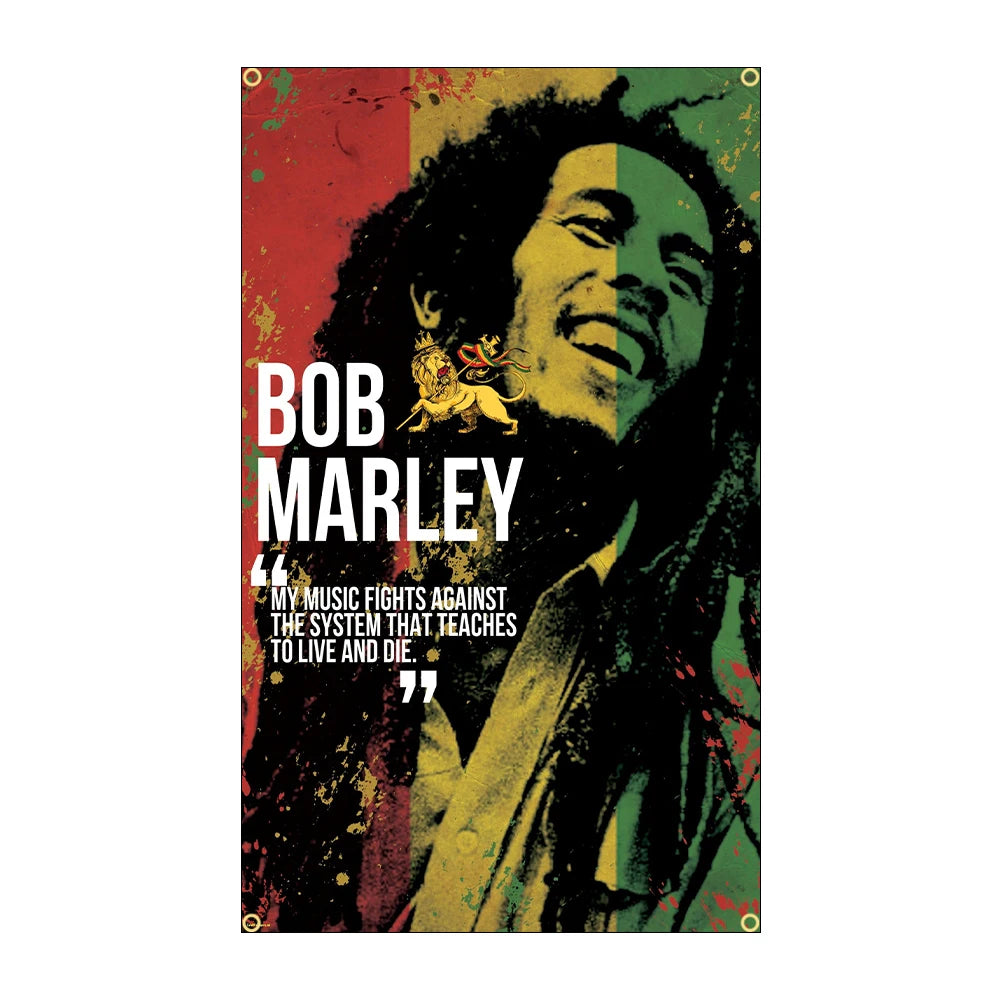 BOB Marley Reggae Rasta Hippie Band Flag Tapestry 60x90cm 90x150cm Polyester Printed  Band Poster Banner for Decor Outdoor Home