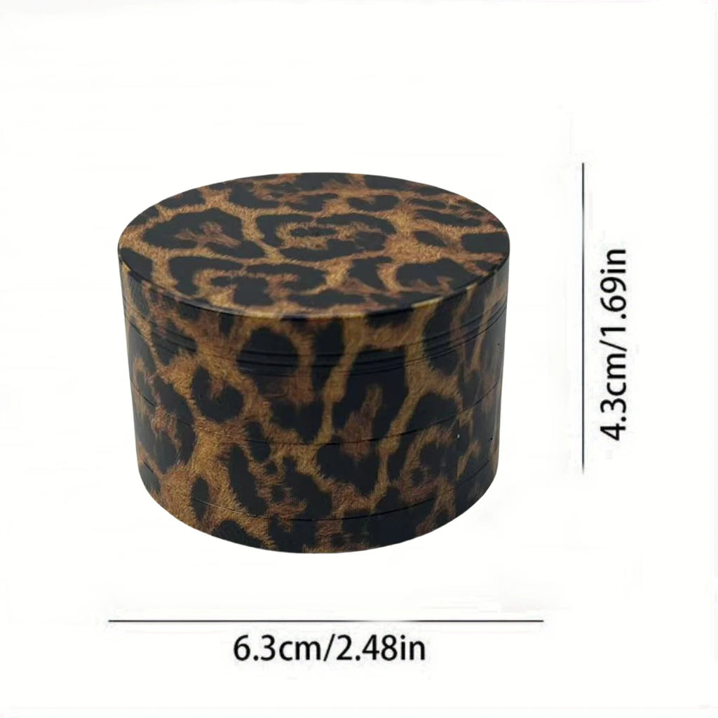 Leopard Print Metal Herb Grinder