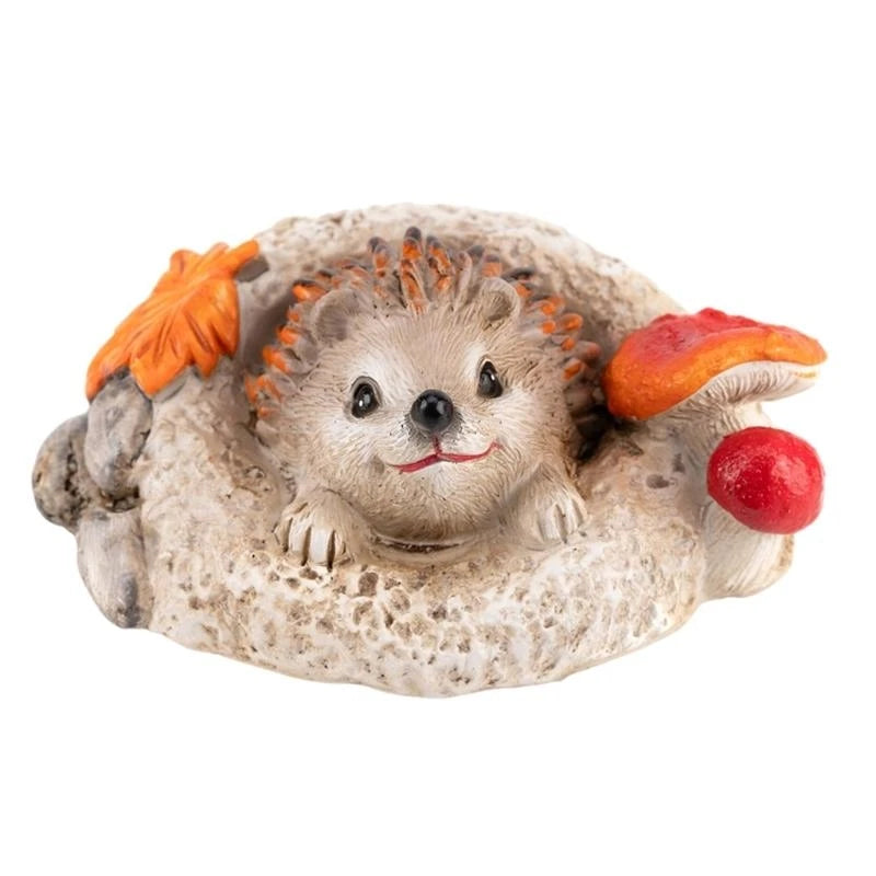 H7BF Hedgehog Figurine Hedgehog Garden Ornament Seasonal Holiday Decoration Resin Texture Suitable for Unique Home and Garden
