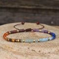 Chakra Exclusive Gemstone bracelet - Meditative Bohemian yoga, Balance protection, calmness