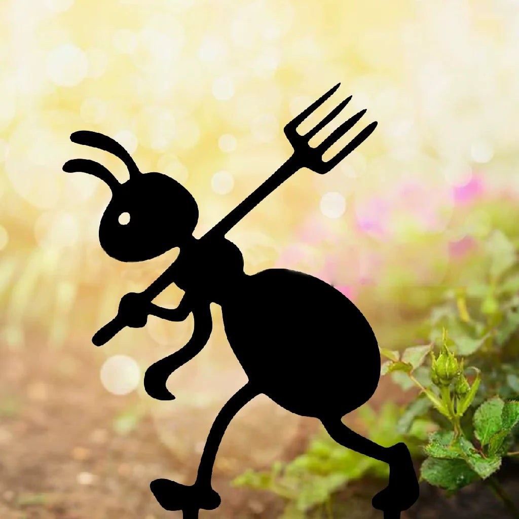 HelloYoung Metal Ant Garden Ornaments Yard Art Backyard Lawn Stakes Iron Crafts Decorative Ants for Garden Decor