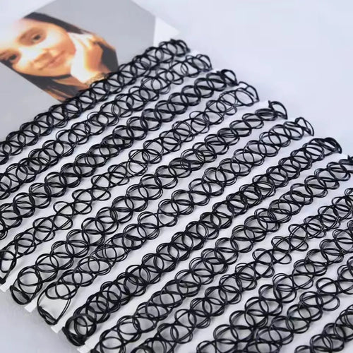 1PCS Hot Sell Vintage Hippy Stretch Tattoo Choker Necklace Elastic Chocker Necklace Fishing Line Tattoo Necklace