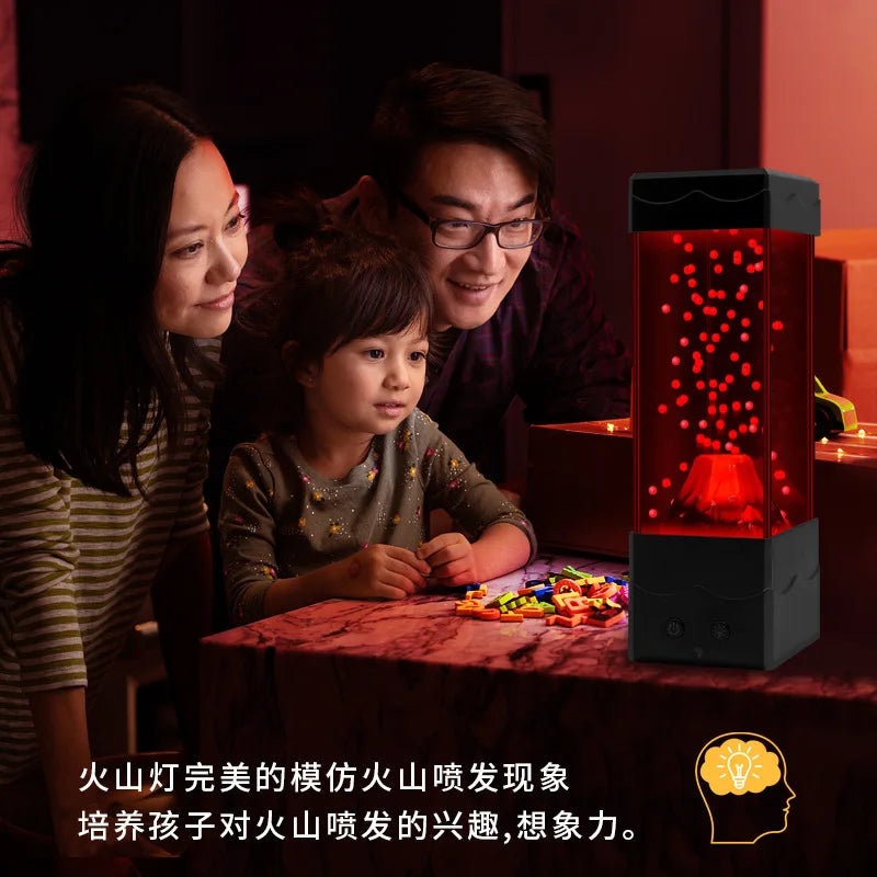 LED Lava Volcano Light Home Decoration Night Light Creative Children's Toys Desktop Decoration Lamp Boys AndGirls DIY Gift