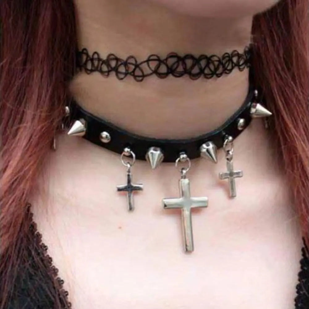 1PCS Hot Sell Vintage Hippy Stretch Tattoo Choker Necklace Elastic Chocker Necklace Fishing Line Tattoo Necklace