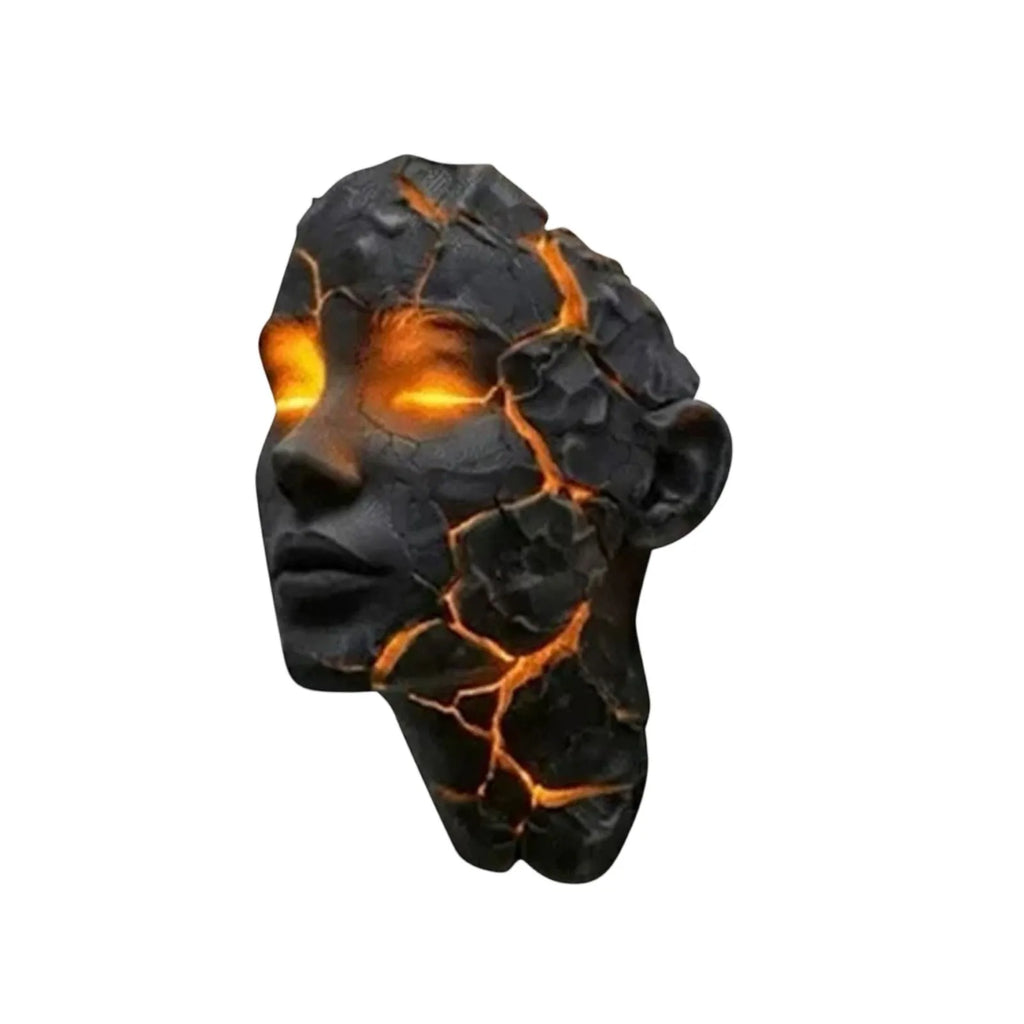 Halloween Lava Stone Skull Lamp Skull Desk Lamp with Spooky Led Light for Halloween Party Mantel Decoration Unique Room Accent