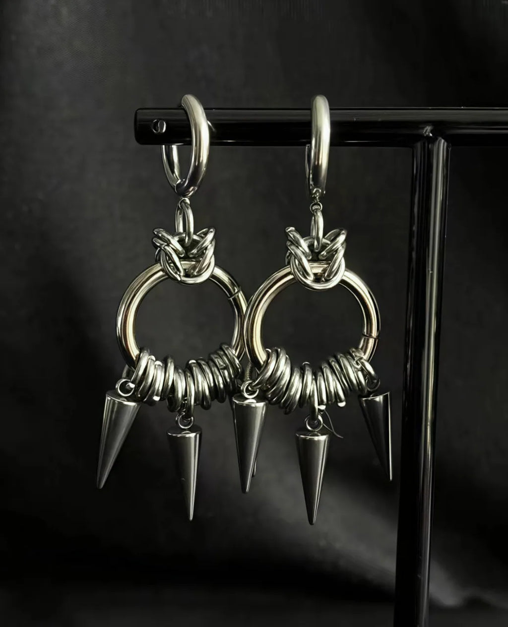 Punk Rivet Earring,Korean Jewelry,Hippie Accessory,Gothic Rock,Y2k,Sharp Spike Charm,Avant-garde,Design Sense,Ear Hoop For Women