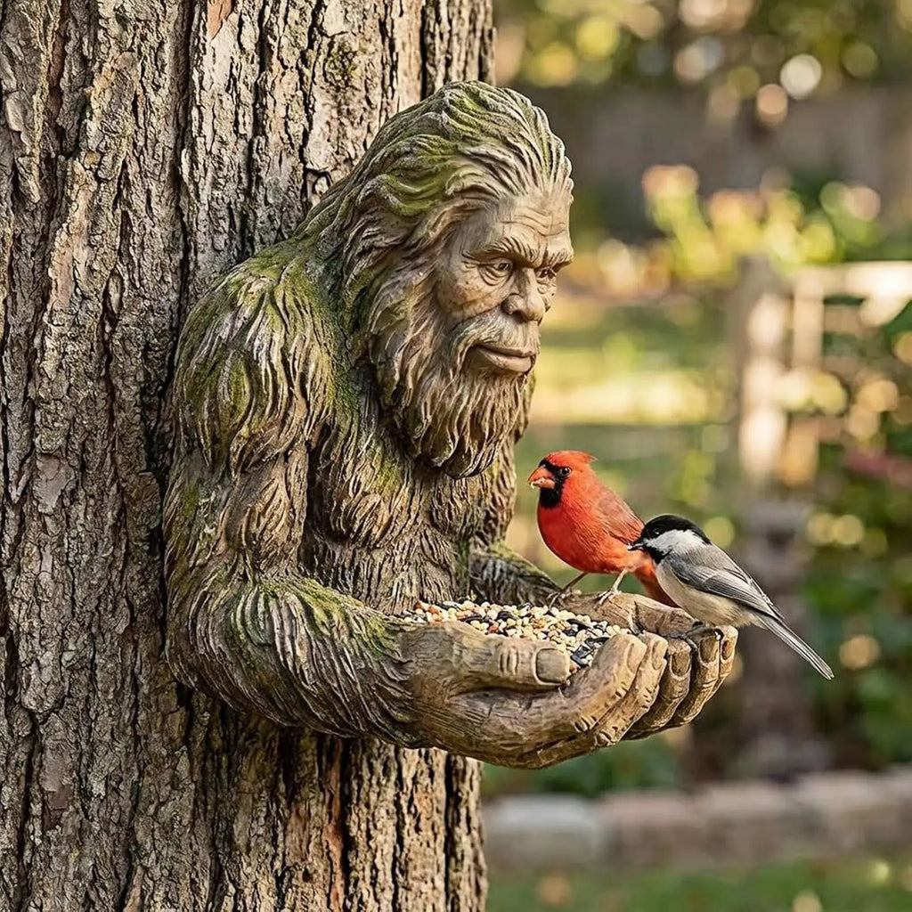 Bird Feeder Garden Sculpture Birdfeeder Yard Art Decoration Wild Bird Feeding Station for Outdoor Garden Backyard Patio Yard