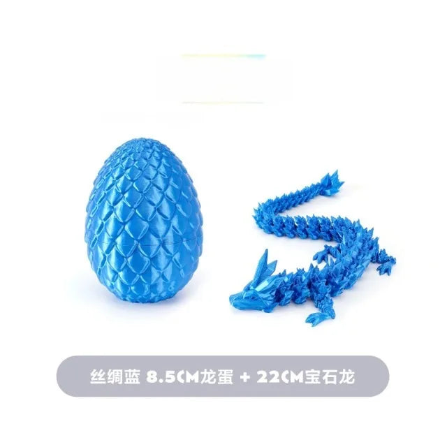Cute 3D Printed Chinese Dragon Surprise Egg Movable Joint Articulated Dragon Mini Desktop Decoration Collectible Craft Gift