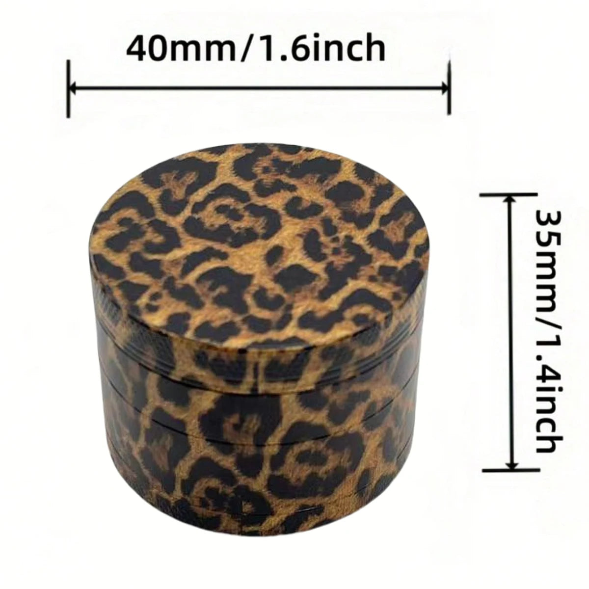 Leopard Print Metal Herb Grinder