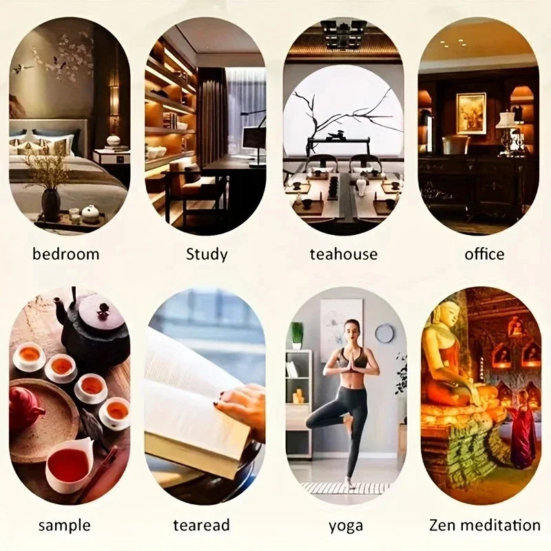 6 Types Natural Incense Sticks 27cm Sandalwood Air Fragrance For Yoga Meditation Odour Removal Refreshing Peace Incense