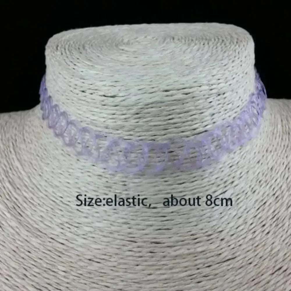 1PCS Hot Sell Vintage Hippy Stretch Tattoo Choker Necklace Elastic Chocker Necklace Fishing Line Tattoo Necklace