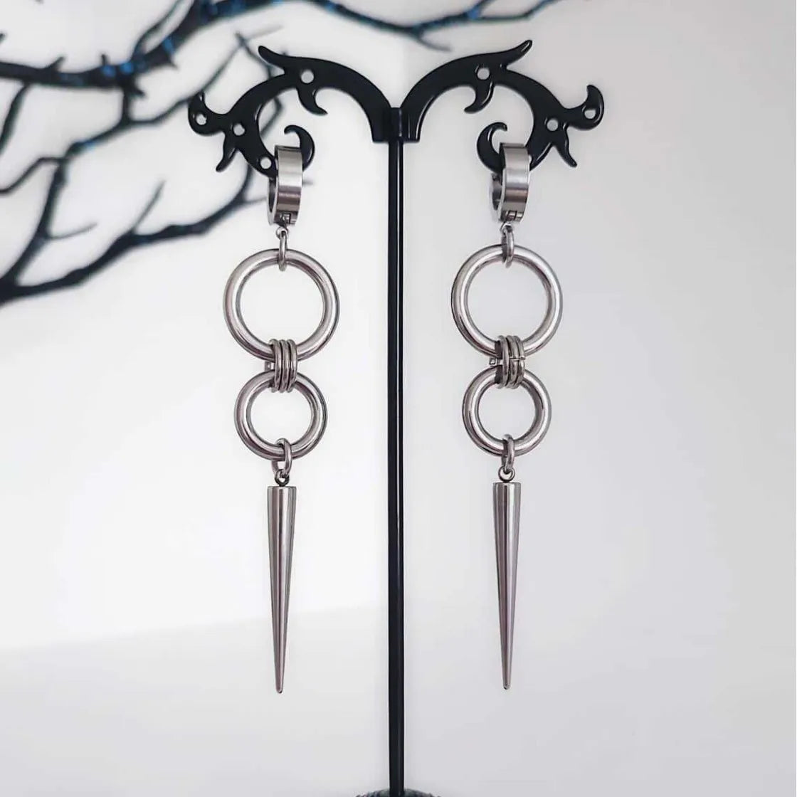 Punk Rivet Earring,Korean Jewelry,Hippie Accessory,Gothic Rock,Y2k,Sharp Spike Charm,Avant-garde,Design Sense,Ear Hoop For Women