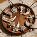 6/10/12Pcs/Lot Fashion Vintage Simple Turtle Tai Ji Fish Adjustable Necklaces For Men Women Rope Chain Jewelry Accessories Gifts