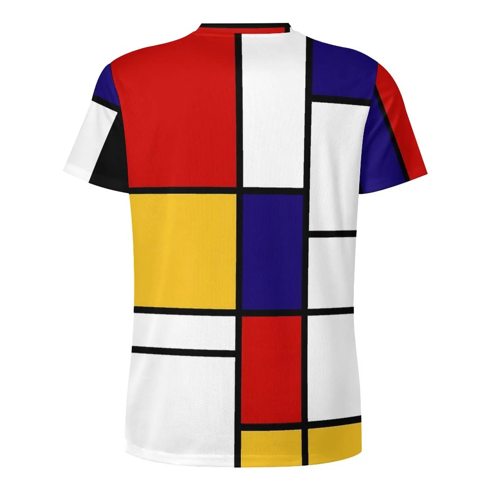 De Stijl Print T Shirt Mondrian Inspired Hippie T Shirts Short-Sleeve Custom Tshirt Fun Oversized Top Tees