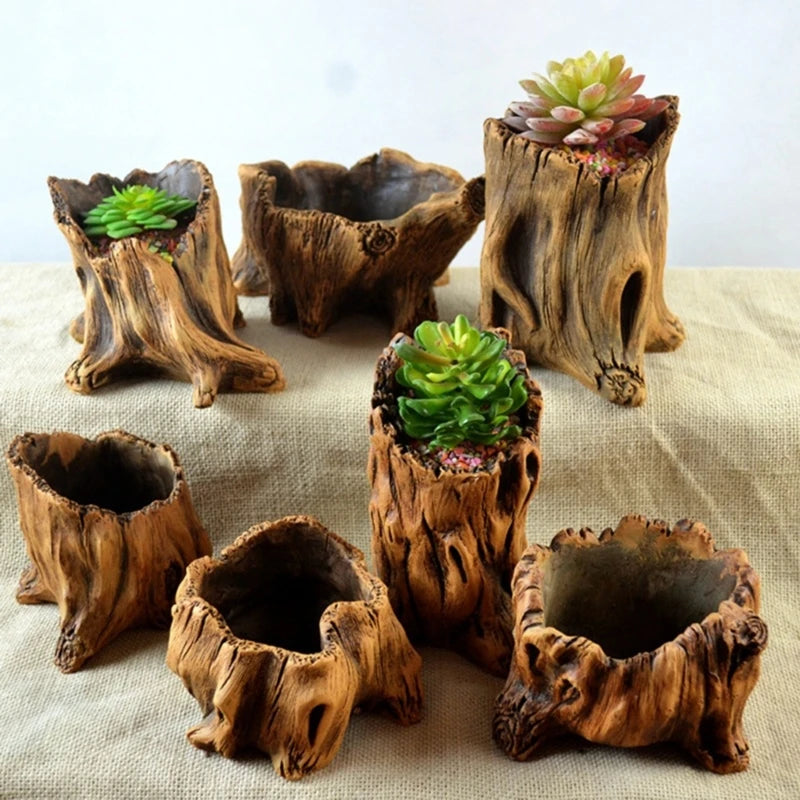 Garden Vintage Look Flower Pots Imitation Planter Enhancing Plant Beauty for Succulents Enhancing Natural Aesthetic