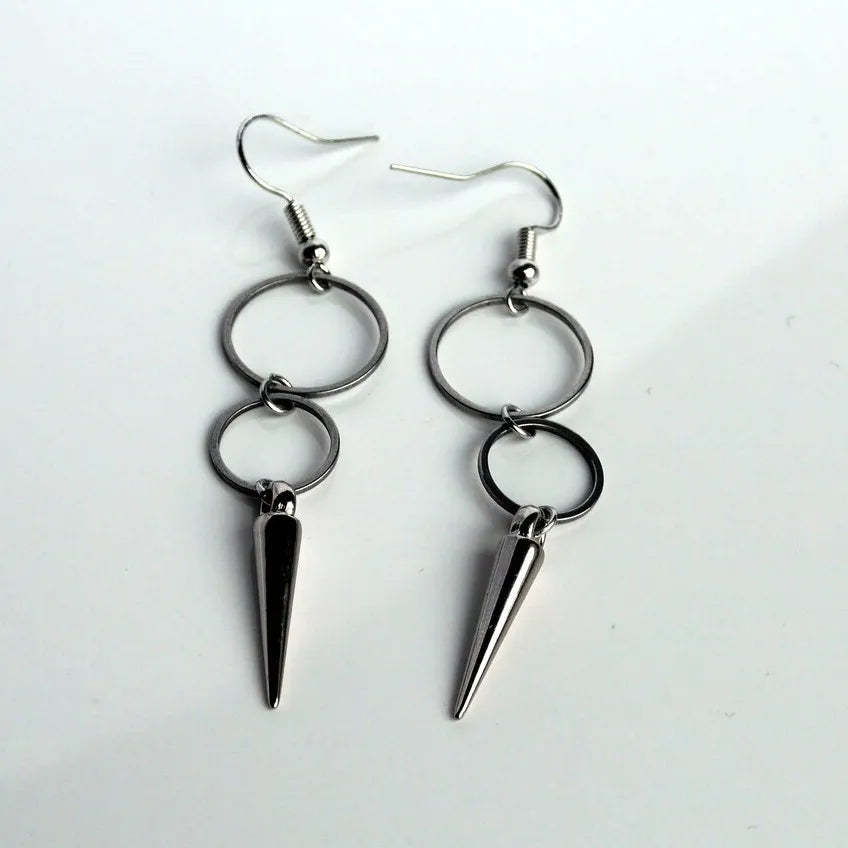 Punk Rivet Earring,Korean Jewelry,Hippie Accessory,Gothic Rock,Y2k,Sharp Spike Charm,Avant-garde,Design Sense,Ear Hoop For Women